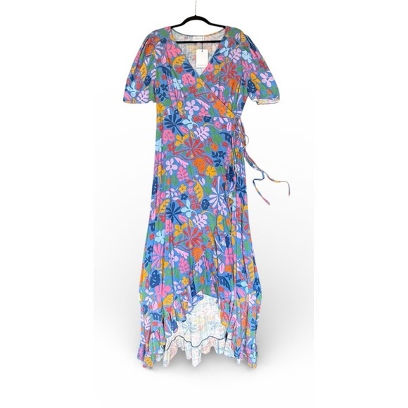 Sugarlips Dresses & Skirts - Sugarlips Maxi‎ Dress Womens XL Floral Wrap Cottagecore Boho Hippie Feminine